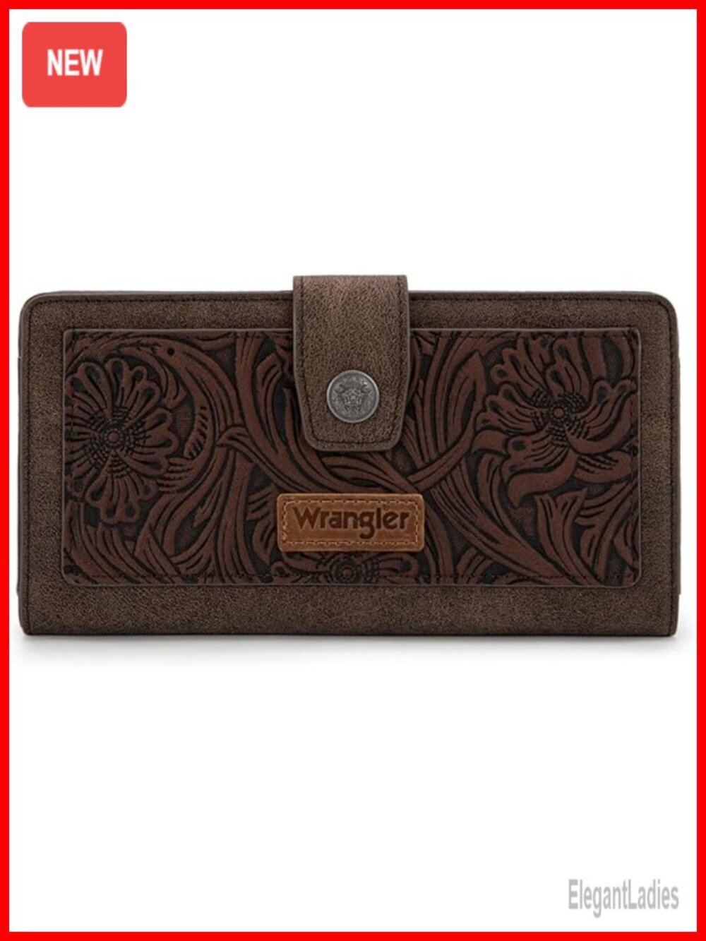 Large Womens Wallet Western Tooling Floral BiFold Card Cash Phone Wallet Travel